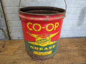 Vintage Co-Op grease pail, 35lb...
