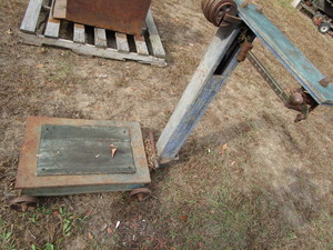 Antique platform scale, Osgood with...