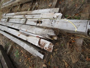 Reclaimed hand hewn barn beams peg...