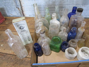Vintage bottles, reclaimed soda, co...