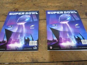 Super Bowl 2018 programs, qty 2...