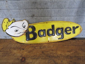 Badger enamel sign, approx 27L...