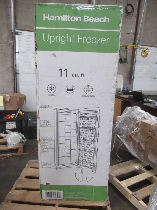 Hamilton Beach Upright Freezer, 11 cu ft, White