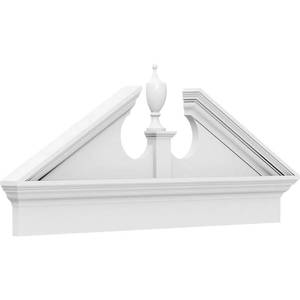 lot 424 image: Ekena Millwork Approximate Dimensions 75 12 x 21 x 3 Acorn Architectural Grade PVC Combination Pediment Moulding.