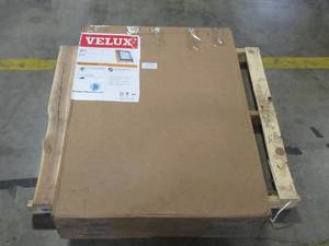 lot 308 image: Velux 22-12 in. x 30-12 in. Fixed Copper Pan Flash Skylight with Tempered Glass Model # QFT 2230 2075T