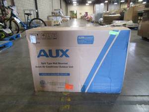 lot 323 image: AUX Mini Split Air Conditioner with Heat Pump 17 SEER 115-Volt 1 Ton, 25 ft. Line Set, Wall Mount (Item Untested)