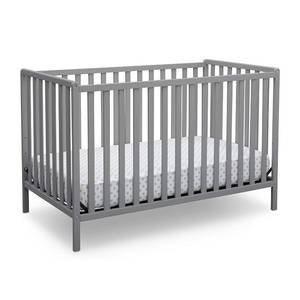 lot 444 image: Delta Children Heartland 4-in-1 Convertible Crib, Grey, 555140-026.