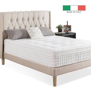lot 358 image: Zinus 13 in. Medium Euro Top Pocket Spring California King Hybrid Mattress, SC-NEBT-13CK - NEW