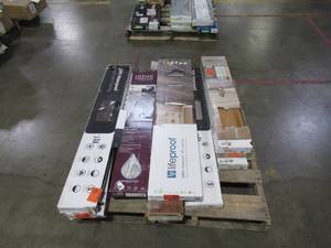 lot 343 image: WHOLESALE MIXED PALLET OF FLOORING