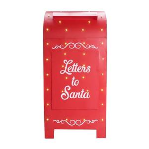 lot 364 image: Holiday Living 60-in Mailbox Sculpture with Clear LED Lights (Needs Some Repairs, Some Lights dont work, Missing drawer to catch letters)