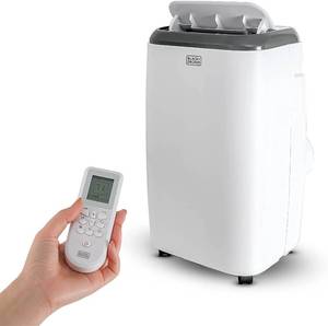 lot 380 image: BLACKDECKER BPP06WTB Portable Air Conditioner with Remote Control, 10,000 BTU, Cools Up to 250 Square Feet, White. BPP06WTB.
