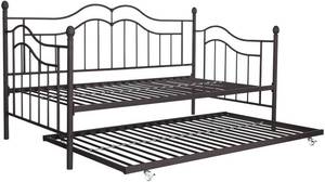 lot 463 image: DHP Tokyo Daybed and Trundle with Metal Frame, Twin Over Twin Size, Brushed Bronze, 4008959.