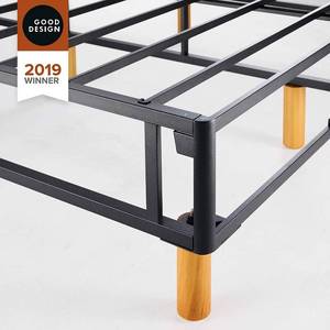 lot 466 image: ZINUS Justina Metal Mattress Foundation, 16 Inch Platform Bed. No Box Spring Needed, Queen, FRBX-9NV-Q.
