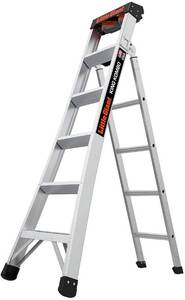 lot 467 image: Little Giant Ladders, King Kombo 2.0, Professional, 6 Ft. A Frame, 10 Ft. Extension, Single Hinge 2.0, Aluminum, Type 1A, 300 lbs weight rating, (14906-001).