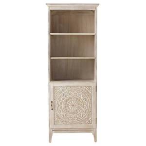 lot 377 image: Home Decorators Collection Chennai 25 in. W Linen Cabinet in White Wash Mode l# 9945600410 (Missing Shelving)