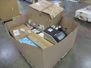 lot 394 image: WHOLESALE MIXED PALLET OF MISCELLANEOUS SMALL APPLIANCES AND MORE (Items missing partsneed repair)
