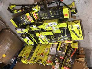 Lot of Assorted and Mixed Ryobi Lawn Care Items Customer Returns See Pictures