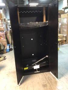 Heavy Duty Welded 20-Gauge Steel Freestanding Garage Cabinet in Black (36 in. W x 81 in. H x 24 in. D) by Husky  damage  Customer Returns See Pictures