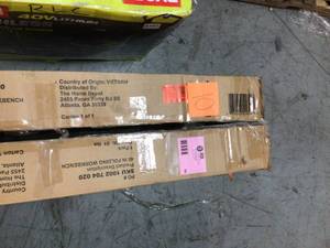 Lot of 2 Industrial 4 ft. Folding Wood Top Workbench by Unbranded Customer Returns See Pictures