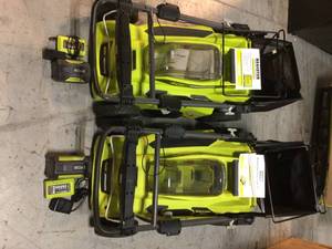 Lot of 2 Ryobi 40V Brushless 20 Cordless Lawn Mower Customer Returns Pictures
