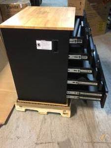 Heavy Duty Welded 18-Gauge Steel 5-Drawer Garage Base Cabinet in Black (28 in. W x 32 in. H x 21.5 in. D) by Husky Cusotmer Returns See Pictures