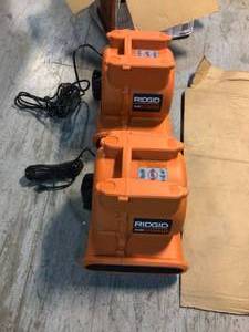 Lot of 2 1625 CFM Blower Fan Air Mover with Daisy Chain by RIDGID Customer Returns See Pictures