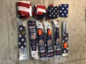 Lot of 3 ft. x 5 ft. U.S. Flag Kit by Seasonal Designs