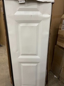 Clopay Classic Collection 8 ft. x 7 ft. Non-Insulated  White Garage Door damaged see pictures
