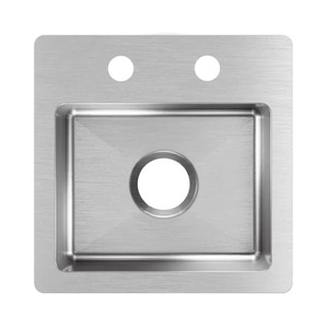 Elkay Crosstown 20 Gauge Stainless Steel 15 in. 2-Hole Dual Mount Bar Sink