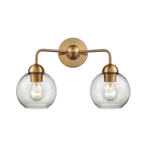 allen  roth Soren 2-Light Gold Transitional Vanity Light