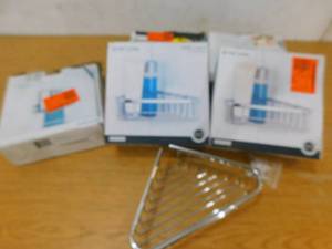 (5) Better Living Bath Boutique Corner Shower Basket in Chrome