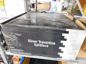 MSI Silver Split Face 11.81 in. x 12.4 in. x 10 mm Textured Travertine Mosaic Tile (30.6 sq. ft.)