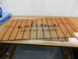 StyleWell Wood Slates Welcome 20 in. x 47 in. Door Mat