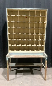 lot H005 image: Vintage Postal Mail Sorter 6 Feet Tall