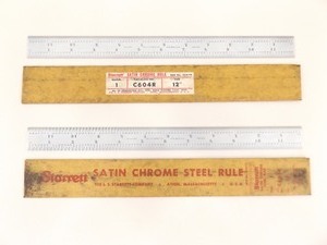 2 Like New Starrett No. C604R 12 Rulers