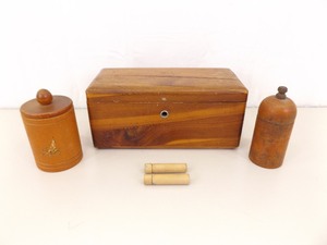 Lot of Antique and Vintage Wood Trinket Boxes