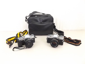 Vintage Canon AL-1 and Minolta X-370 35mm Film Cameras wBag