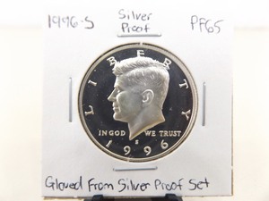 High Grade 1996-S Kennedy 90% Silver Proof Half Dollar