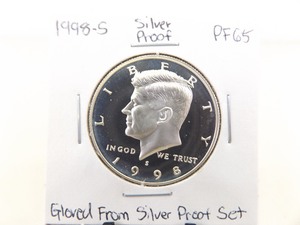 High Grade 1998-S Kennedy 90% Silver Proof Half Dollar