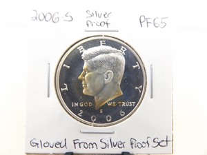 High Grade 2006-S Kennedy 90% Silver Proof Half Dollar