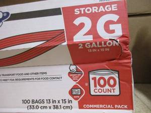 lot 70 image: Ziploc 2 Gallon Bags