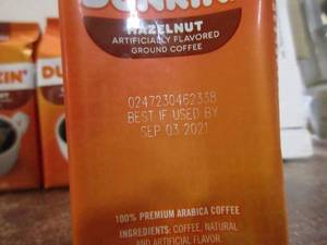 lot 168 image: Dunkin Hazelnut Coffee
