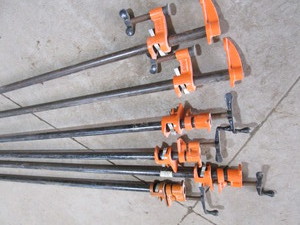 Pony 34 pipe clamps, pipes are 59...