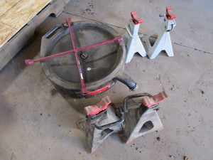 Oil pan, wrench, two sets of jack s...