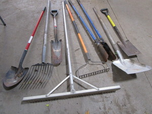 Hand tools aluminum landscape rake...