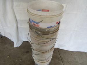 Five gallon plastic pails, qty 10...