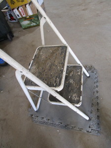 Folding step stool, interlocking pa...