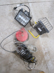 Halogen work lights, retractable wo...