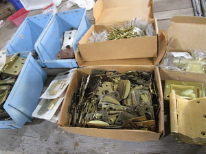 Brass hinges with offset, door hard...