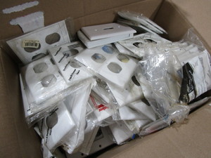 White plates, switches, outlets...
